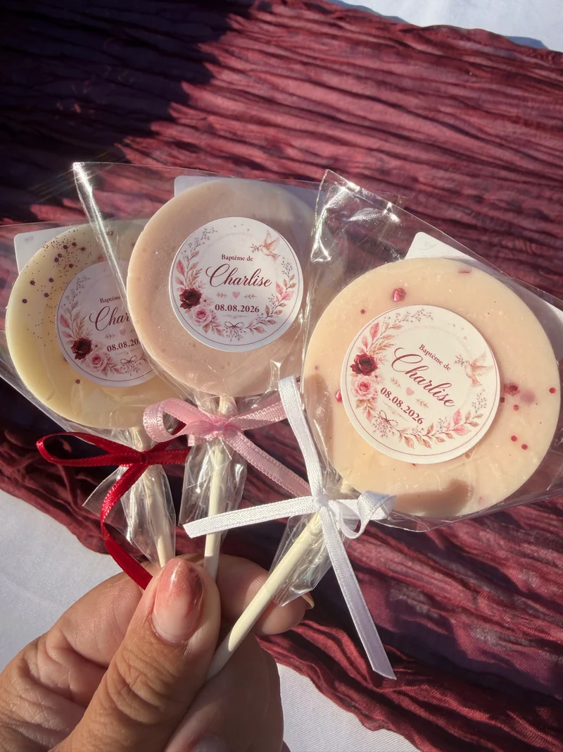 Mini fondants personnalisés mariage, baptême & événements | Soj’Eva
