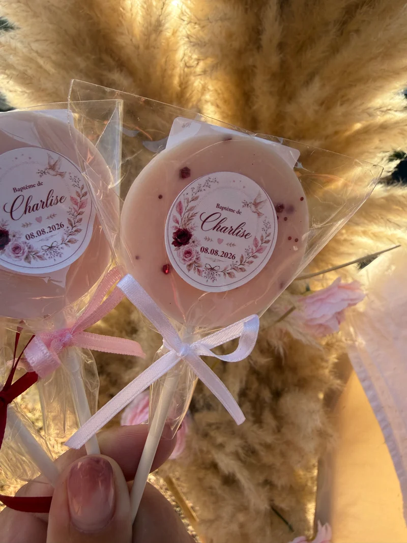 Mini fondants personnalisés mariage, baptême & événements | Soj’Eva