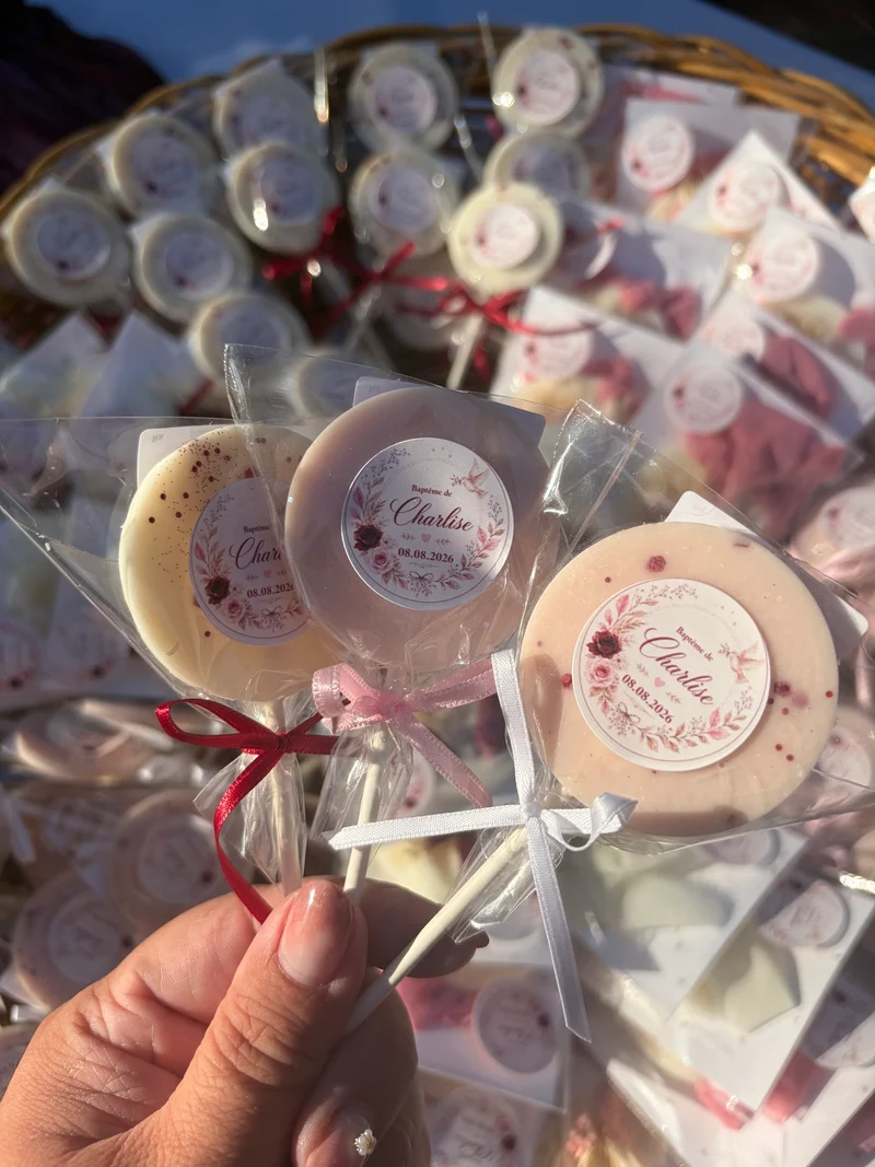 Mini fondants personnalisés mariage, baptême & événements | Soj’Eva