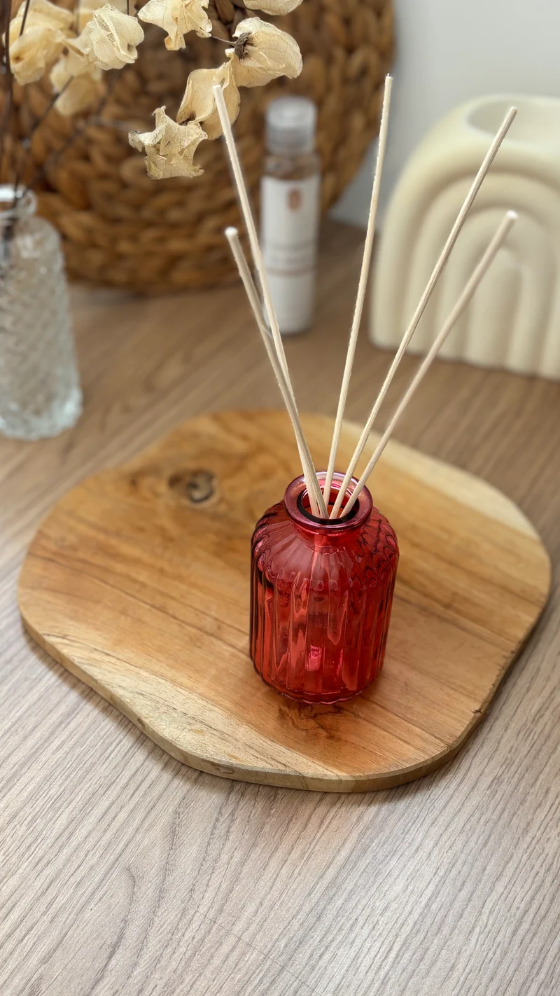 Flacon pour bouquet parfumé | Diffuseur à tige | Harmonie rouge