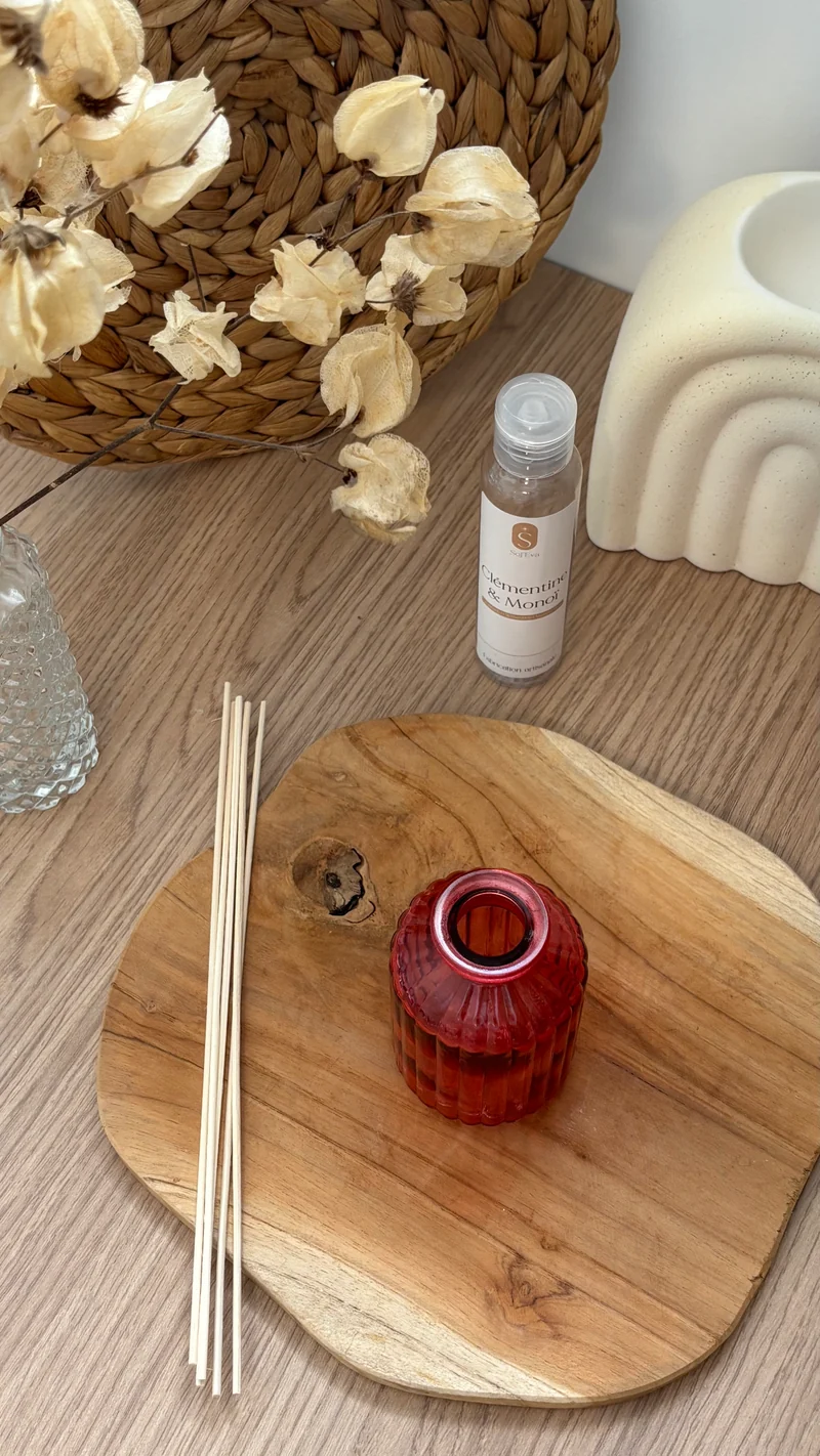 Flacon pour bouquet parfumé | Diffuseur à tige | Harmonie rouge