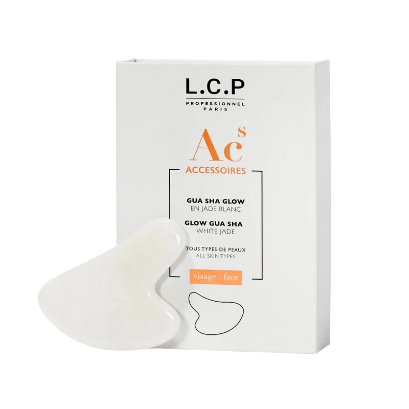 Gua Sha Visage en Jade Blanc - Massage Drainant, Liftant & Sculptant