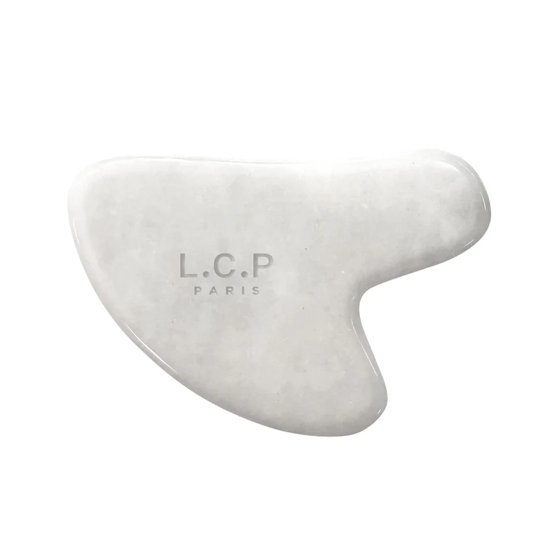 Gua Sha Visage en Jade Blanc - Massage Drainant, Liftant & Sculptant