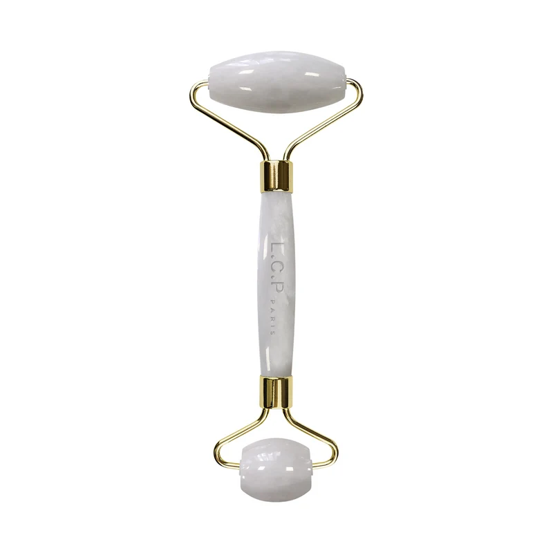Roller Glow en Jade Blanc - Massage Visage Lissant & Drainant