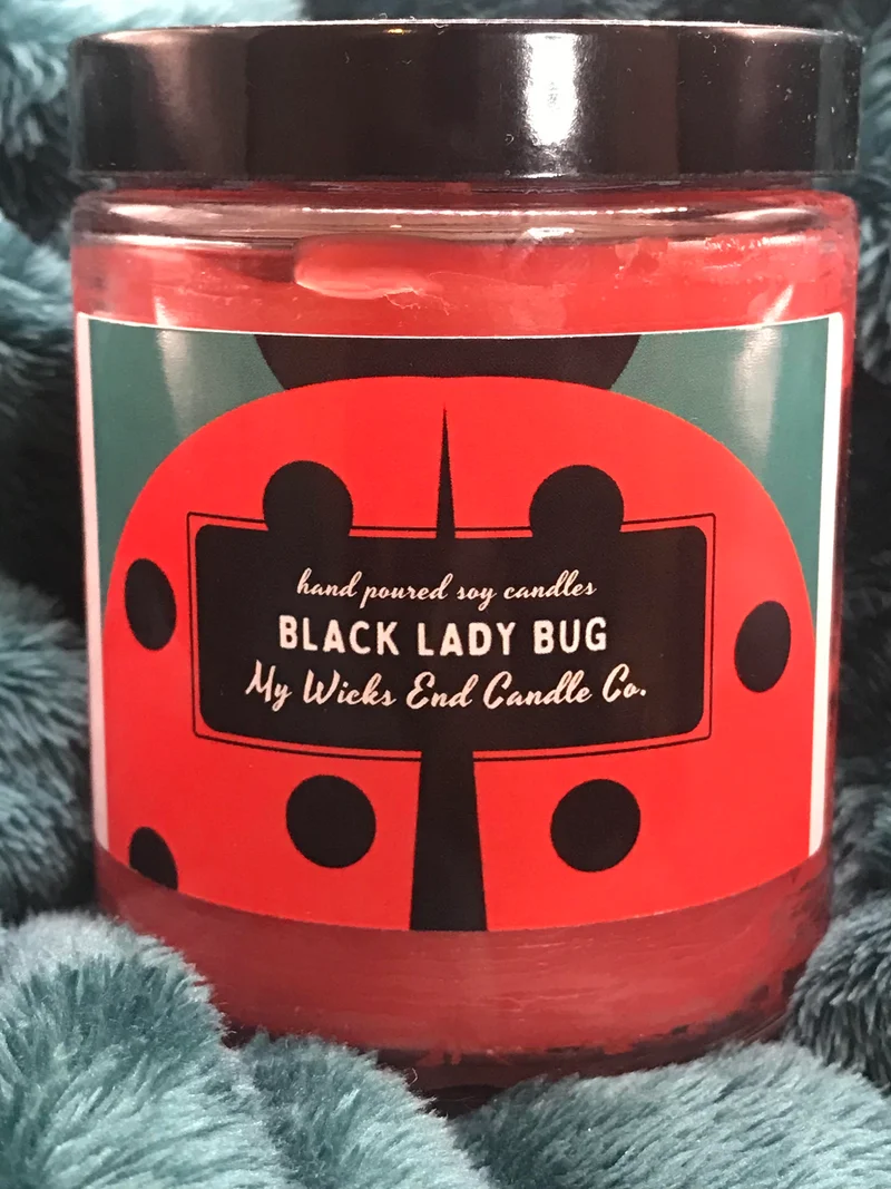 8 oz Black Lady Bug