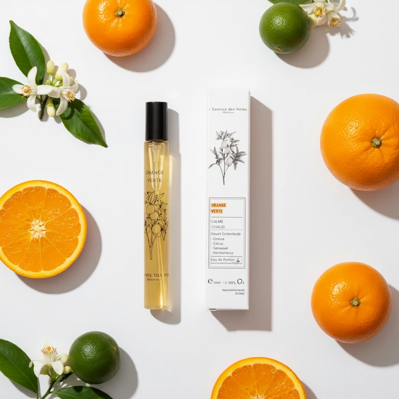 Eau de Parfum ORANGE VERTE – Néroli, Jasmin & Bois de Santal – Calmante & Bonne Humeur – 10ml – L'ESSENCE DES NOTES PROVENCE
