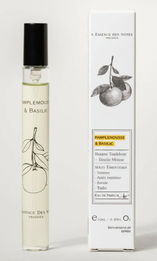Eau de Parfum PAMPLEMOUSSE & BASILIC – Cassis, Muguet & Musc – Tonifiante & Vivifiante – 10ml – L'ESSENCE DES NOTES PROVENCE