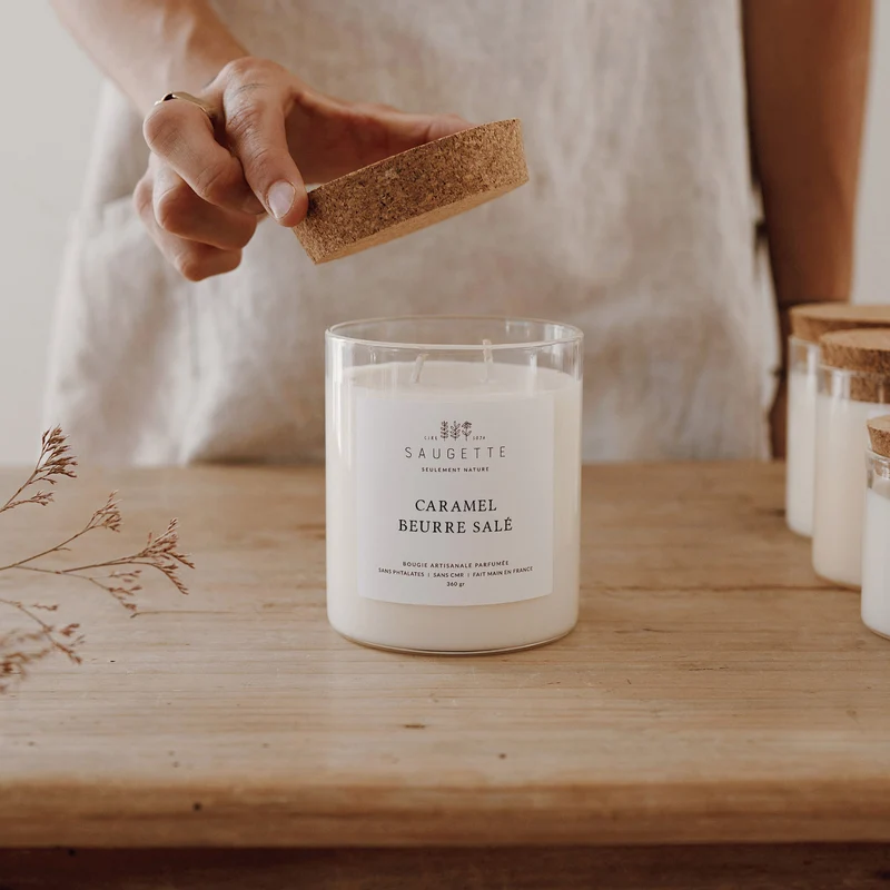 Caramel beurre salé - Bougie artisanale parfumée à la cire de soja naturelle