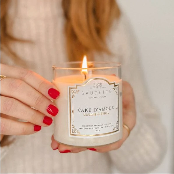 Cake d'amour - Bougie et Bijou