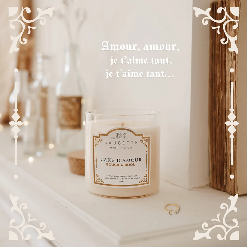Cake d'amour - Bougie et Bijou