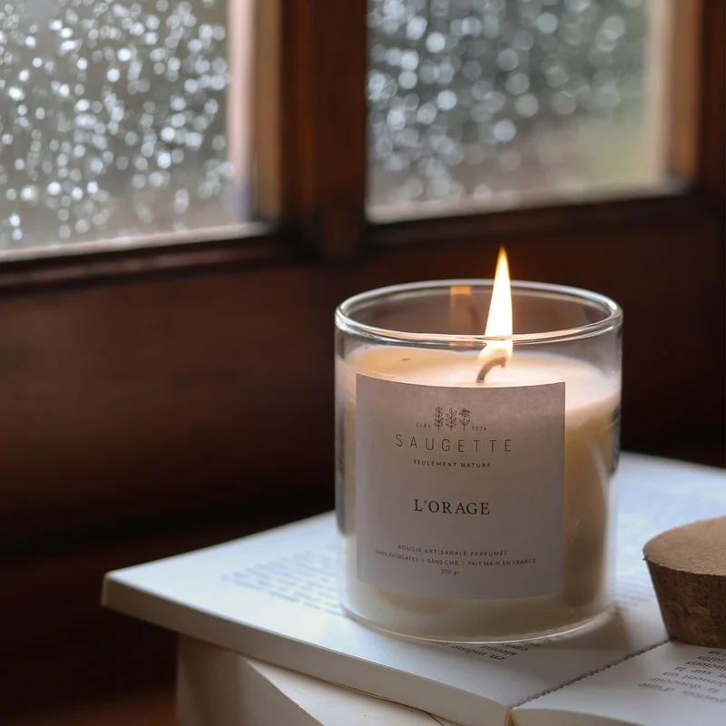 L'orage - Bougie artisanale parfumée à la cire de soja naturelle