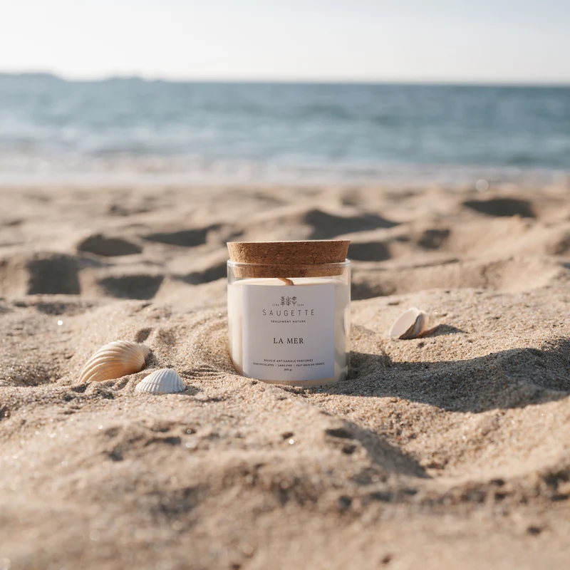 La mer - Bougie artisanale parfumée à la cire de soja naturelle