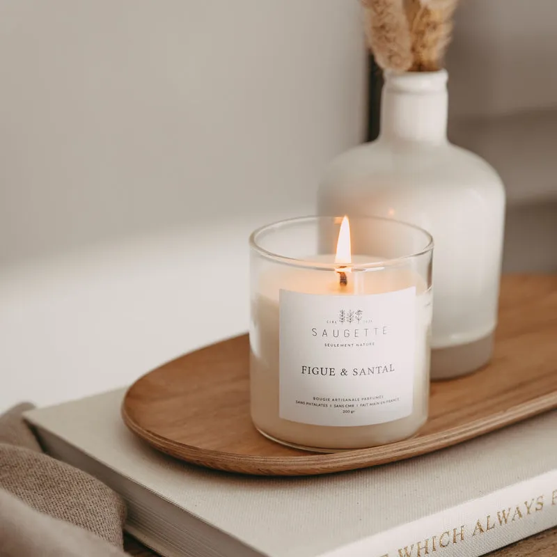 Figue & santal - Bougie artisanale parfumée à la cire de soja naturelle