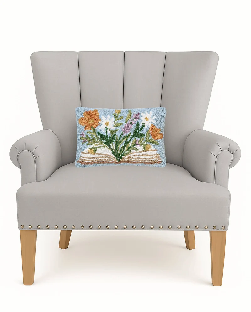Flower Book Hook Pillow