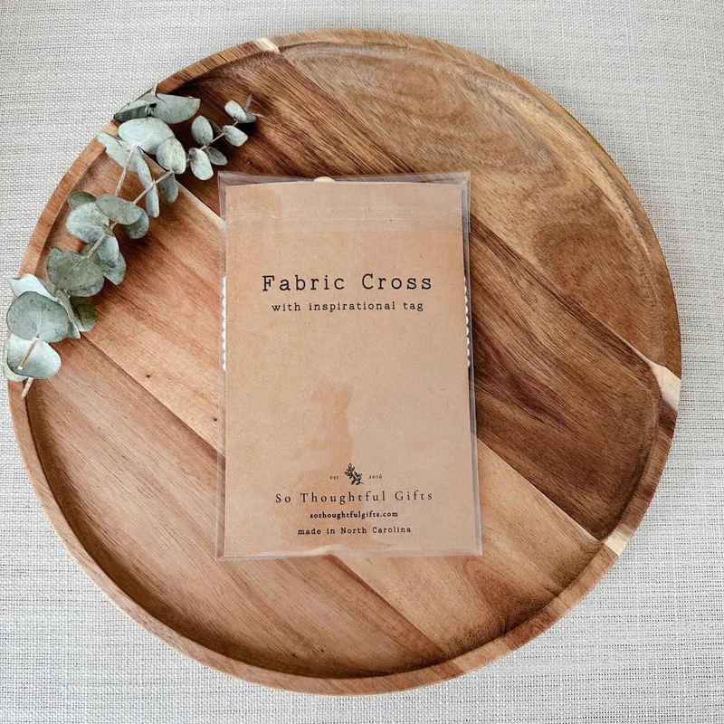 Green Cottage Floral Fabric Cross - 2 Styles