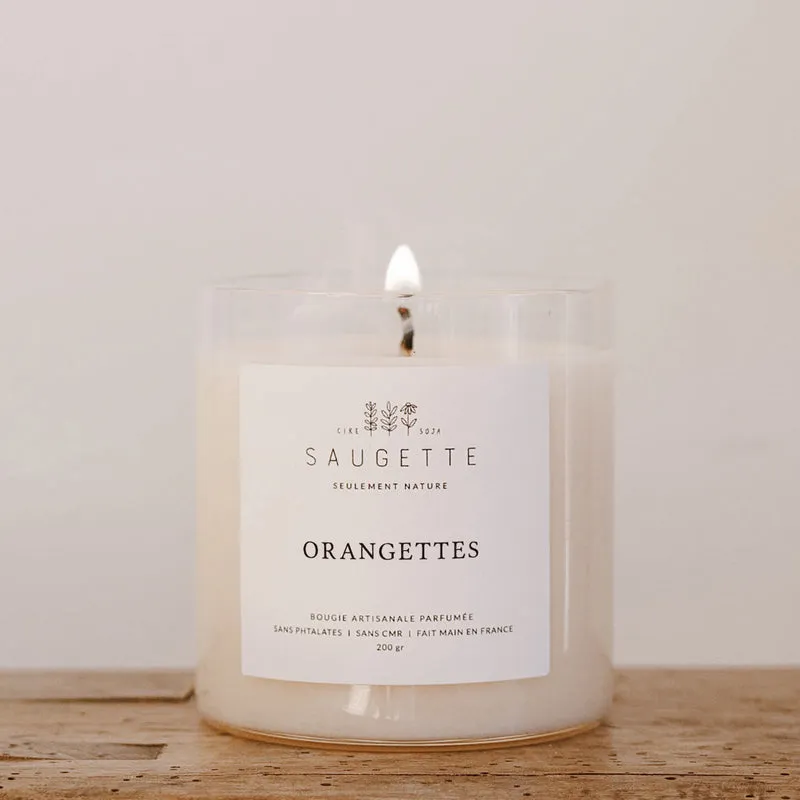 Orangettes - Bougie artisanale parfumée à la cire de soja naturelle