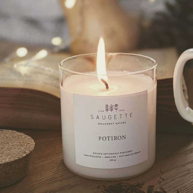 Potiron - Bougie artisanale parfumée à la cire de soja naturelle