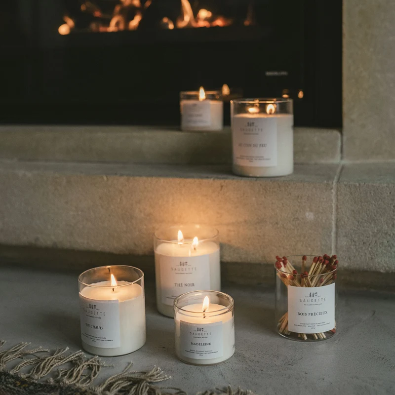 Au coin du feu - Bougie artisanale parfumée à la cire de soja naturelle