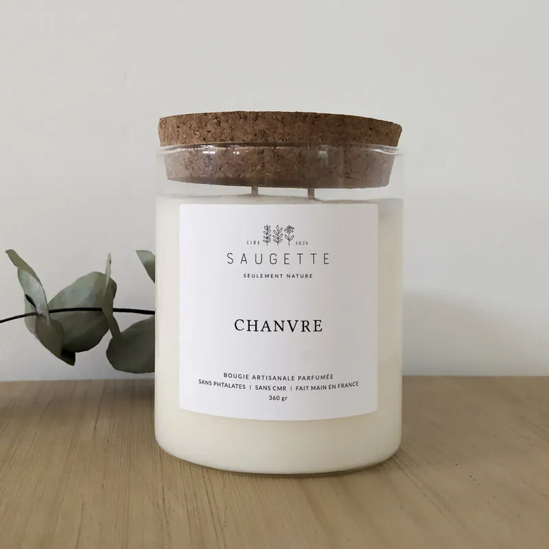Chanvre - Bougie artisanale parfumée à la cire de soja naturelle