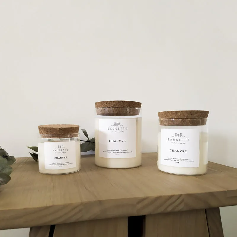 Chanvre - Bougie artisanale parfumée à la cire de soja naturelle