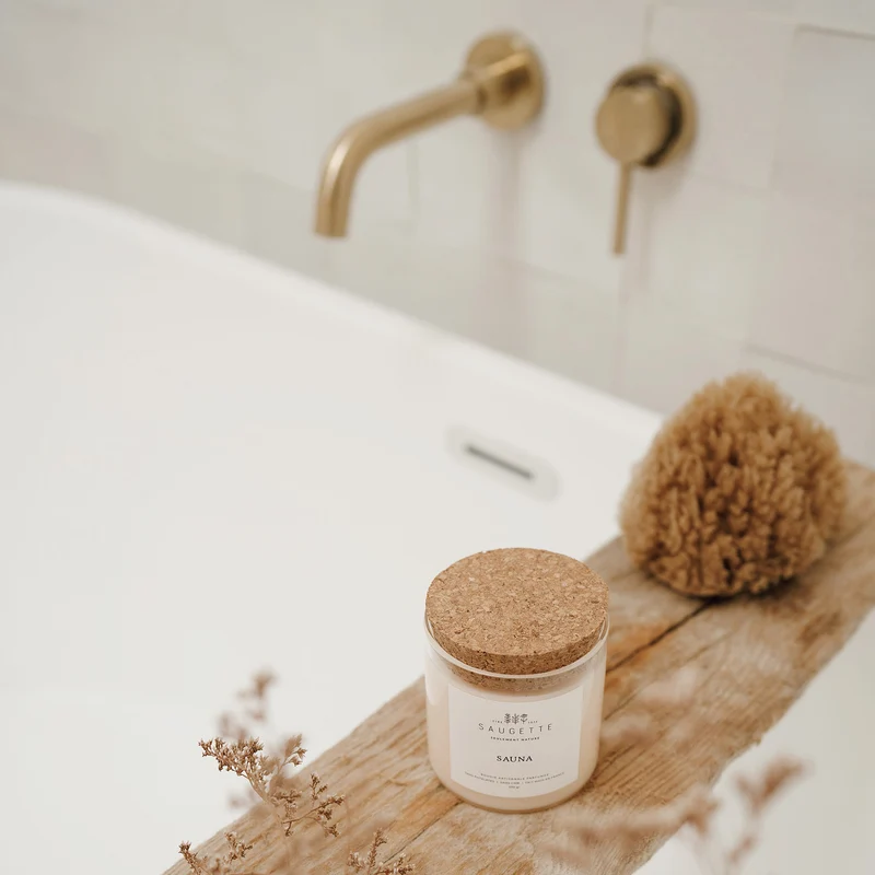 Sauna - Bougie artisanale parfumée à la cire de soja naturelle