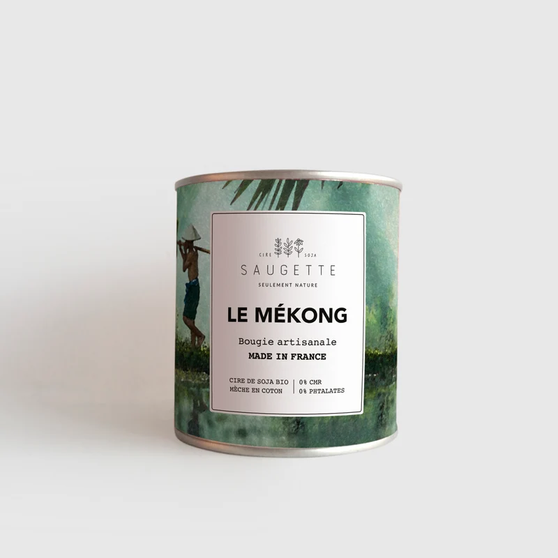 Mékong - Bougie artisanale parfumée à la cire de soja naturelle