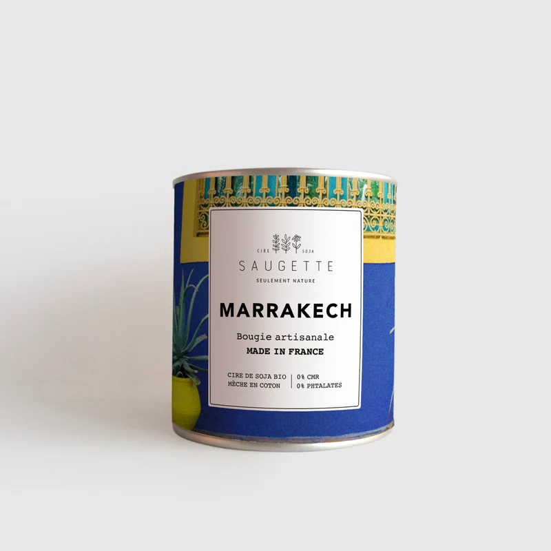 Marrakech - Bougie artisanale parfumée à la cire de soja naturelle