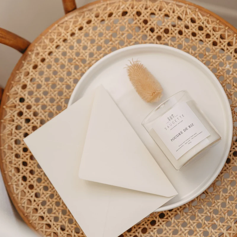 Poudre de riz - Bougie artisanale parfumée à la cire de soja naturelle
