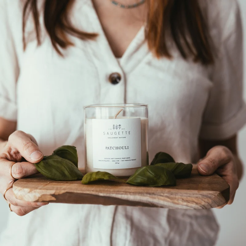 Patchouli - Bougie artisanale parfumée à la cire de soja naturelle