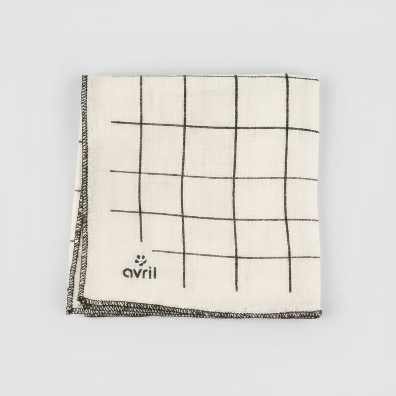 Furoshiki Carreaux AVRIL – Coton Bio Certifié GOTS, Emballage Cadeau Zéro Déchet & Réutilisable – 52x52cm