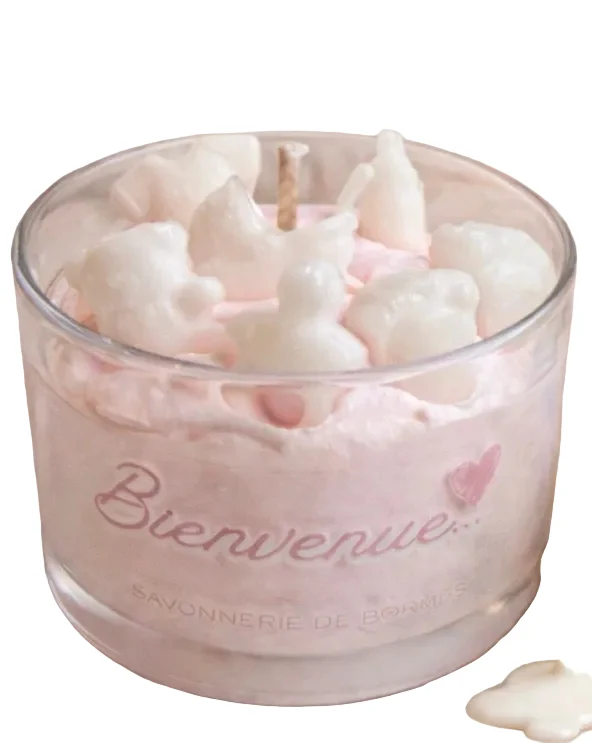 Bougie de Naissance « Bébé Fille » – 110 g | Savonnerie de Bormes