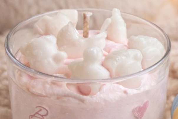 Bougie de Naissance « Bébé Fille » – 110 g | Savonnerie de Bormes