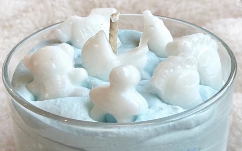 Bougie de Naissance « Bébé Garçon » – 110 g | Savonnerie de Bormes