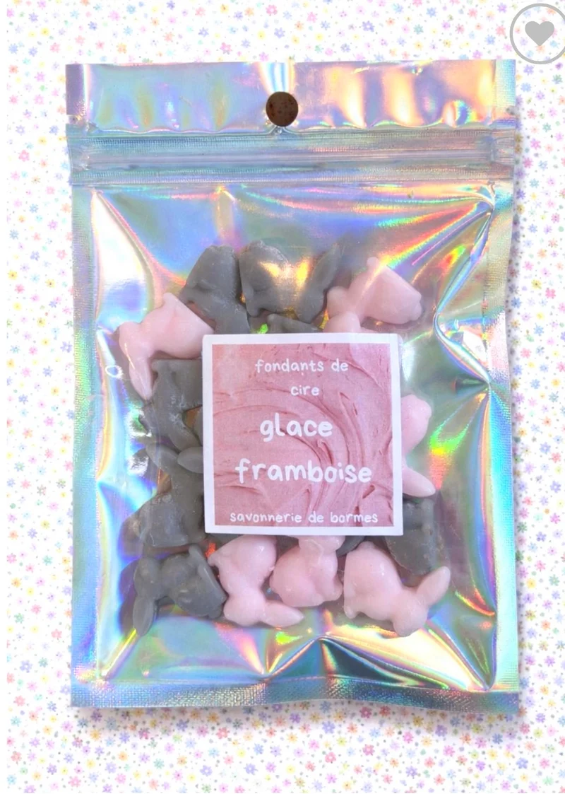 Petits Lapins Fondants – Cire Végétale Glace Framboise • 30g