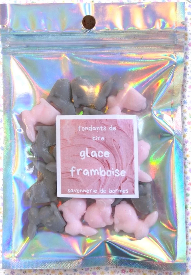 Petits Lapins Fondants – Cire Végétale Glace Framboise • 30g