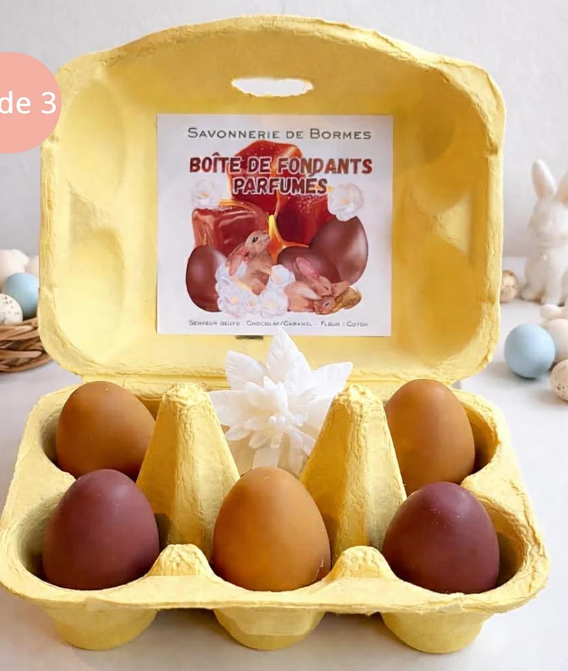 Fondants de Cire Caramel Chocolat & Coton 130g – Savonnerie de Bormes