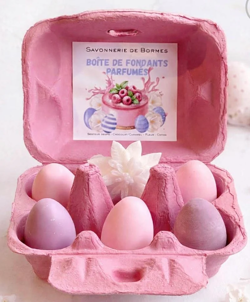Fondants de Cire Gâteau de Framboise & Coton 130g – Savonnerie de Bormes