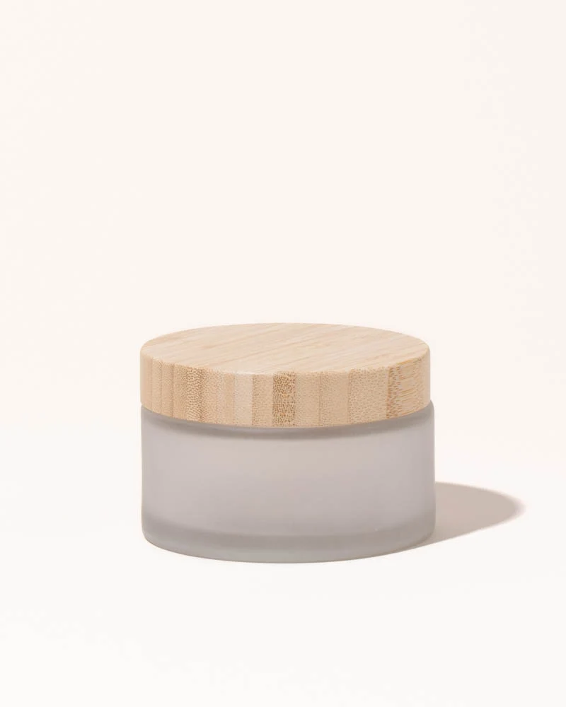 6.7oz / 200ml frosted glass & bamboo jar