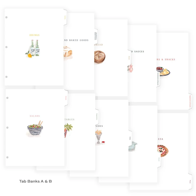 The Illustrated Life 3-Ring Recipe Binder Accessories