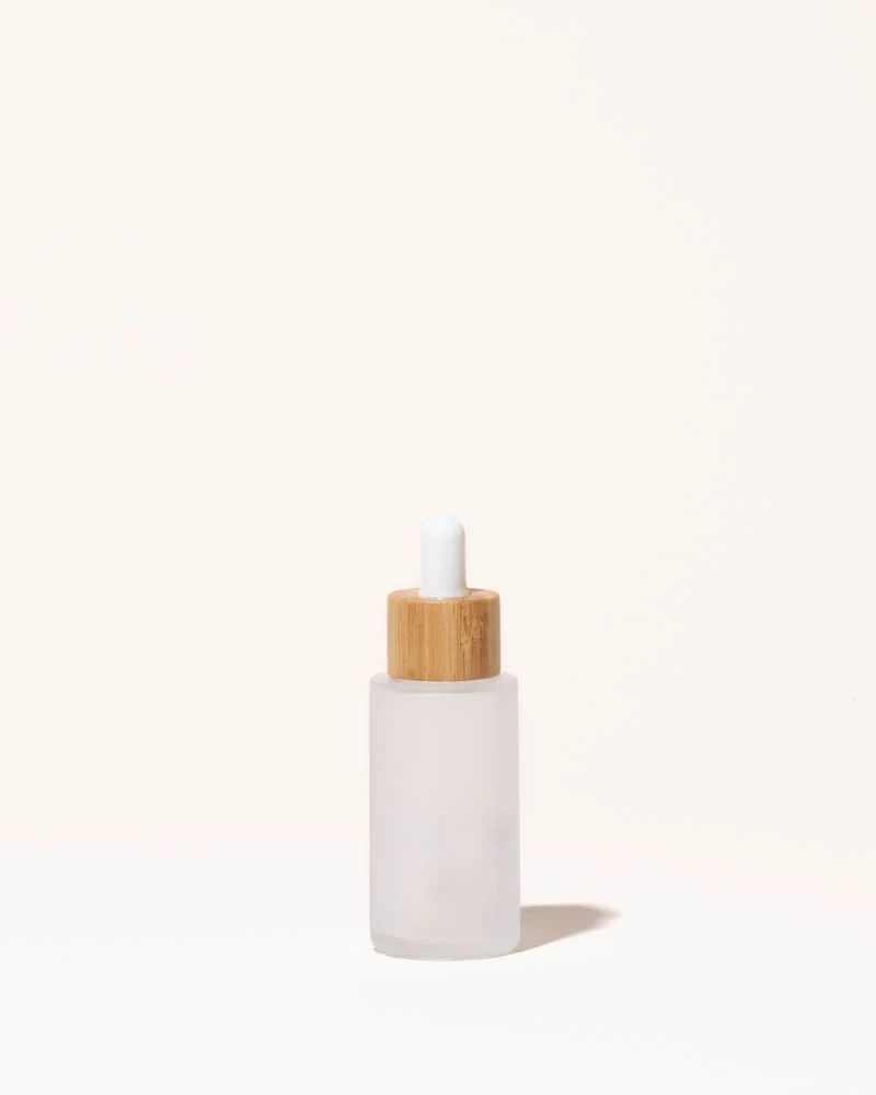 1.3oz / 40ml frosted glass & bamboo dropper bottle