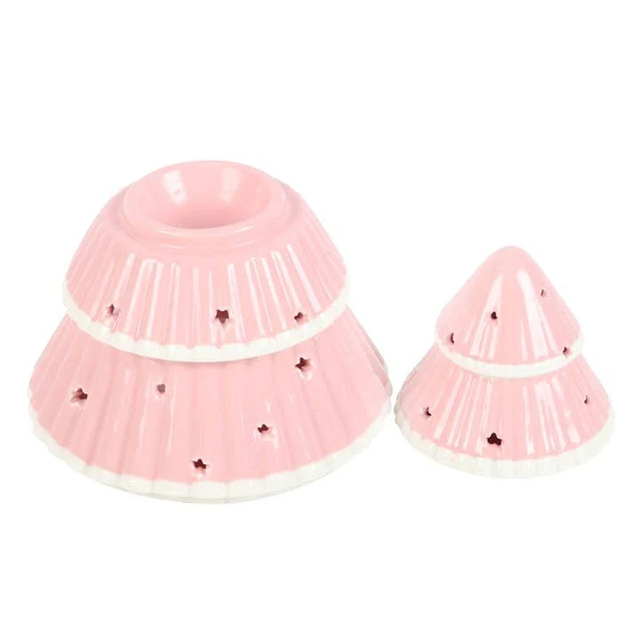 Brûle-parfum Sapin de Noël rose