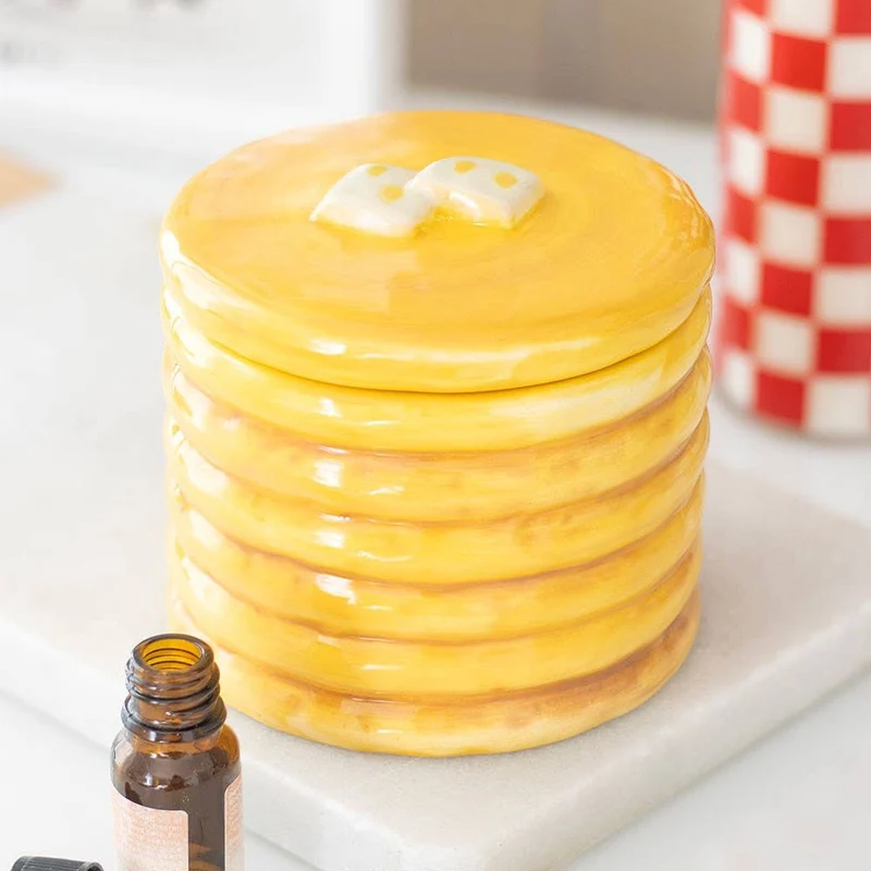 Brûle-parfum et chauffe-cire Pancakes en céramique