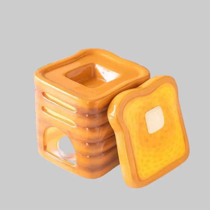 Brûle-parfum et chauffe-cire Toast Stack en céramique