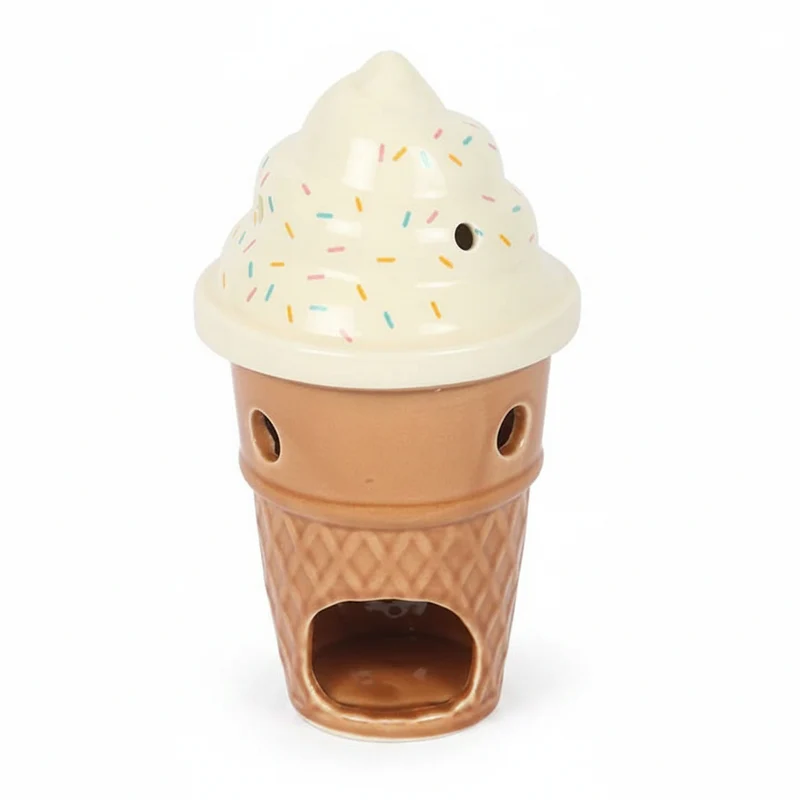Brûle-parfum en céramique Cornet de glace