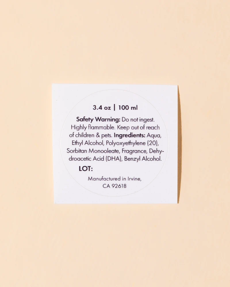 3.4oz private label room spray