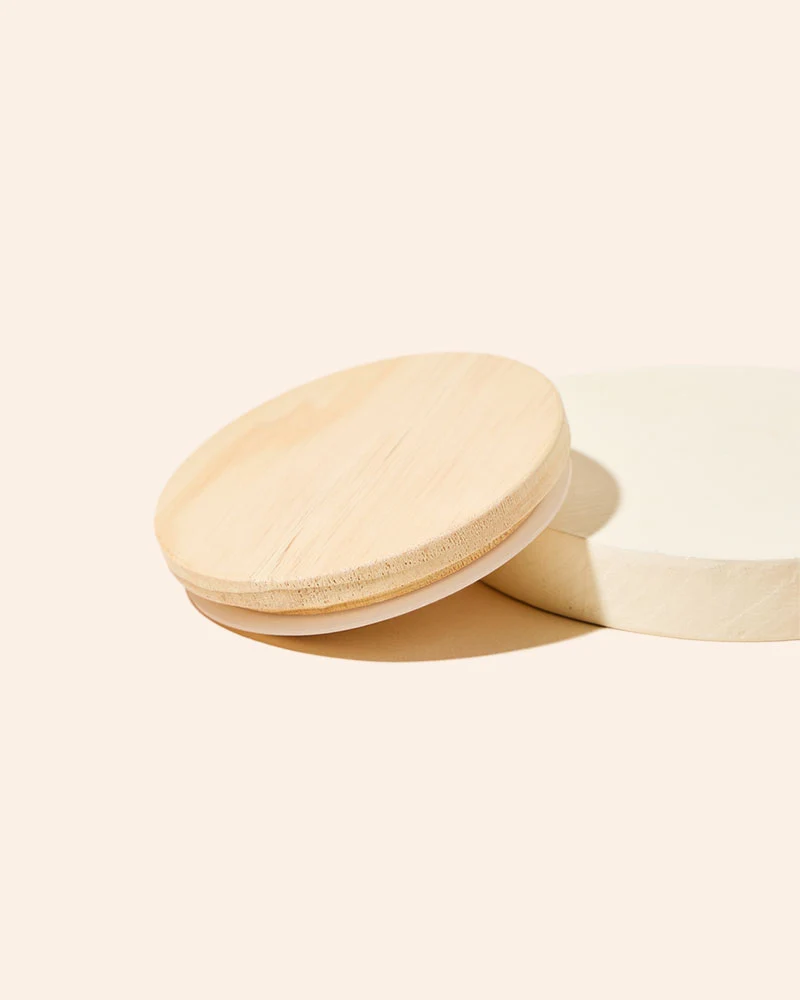 thick wood candle lid with gasket