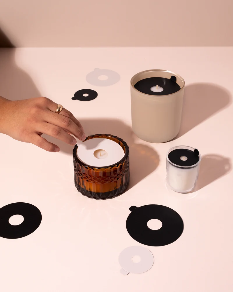 eco matte cream candle dust covers