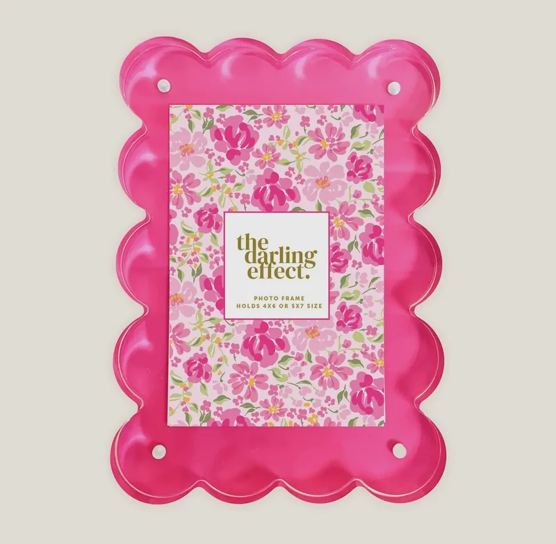 The Darling Effect Scalloped Acrylic Frames - Various Styles