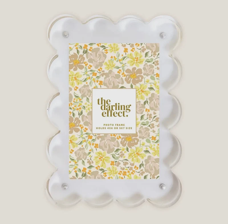 The Darling Effect Scalloped Acrylic Frames - Various Styles