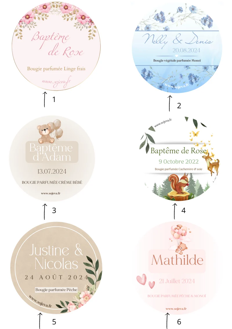 Suspensions parfumées personnalisées – Cadeaux invités mariage, baptême & événements